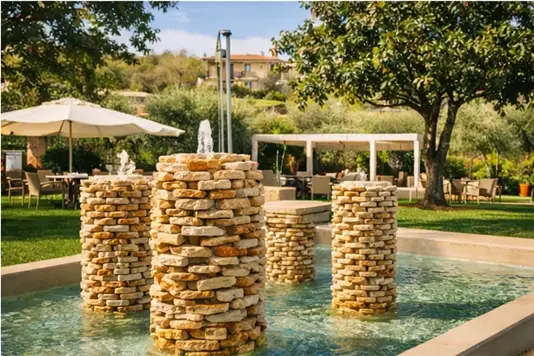 Giardino del Ristorante La Valletta a Valmontone