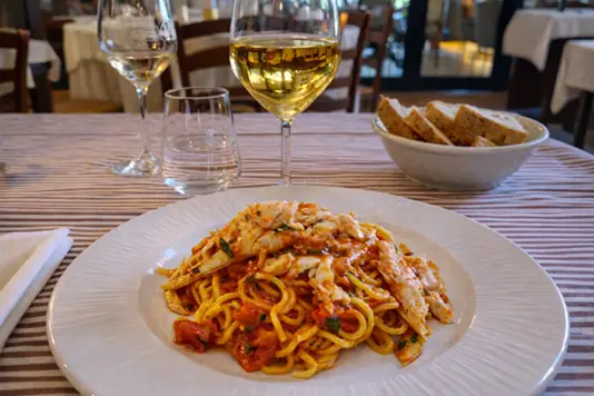 Spaghetti di pesce al Ristorante La Valletta a Valmontone